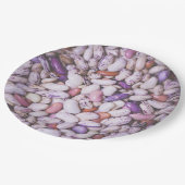 Assiettes En Carton Haricots cool blancs et violets brillants (Angle)