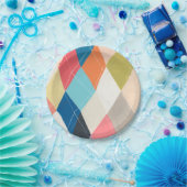 Assiettes En Carton Harlequin Hopscotch - Motif Jacquard (Fête)