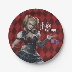 Assiettes En Carton Harley Quinn avec les matrices brouillées