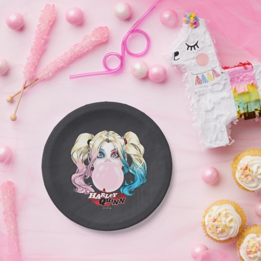 Assiettes En Carton Harley Quinn Girls Chalkboard Anniversaire (Fête)