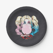 Assiettes En Carton Harley Quinn Girls Chalkboard Anniversaire (Devant)