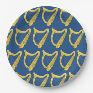 Assiettes En Carton Harpe irlandaise