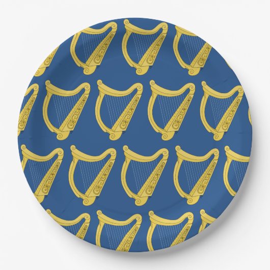 Assiettes En Carton Harpe irlandaise (Devant)