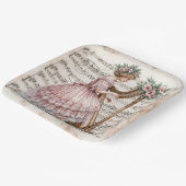 Assiettes En Carton Harpiste D'Âge Doré Sur Partition (Angulaire)