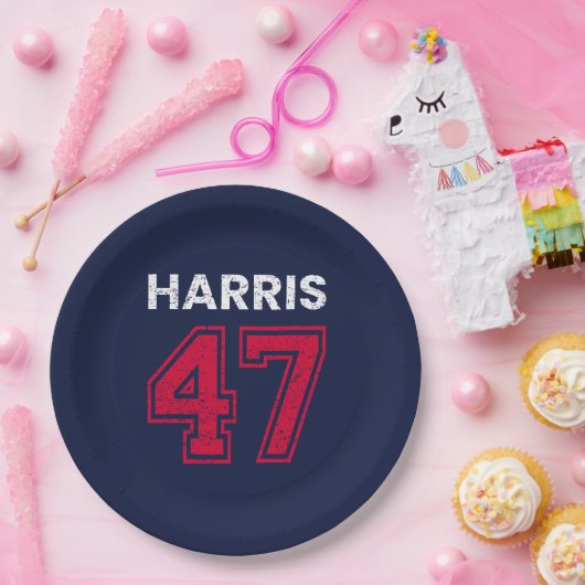 Assiettes En Carton Harris 47 I - Kamala Harris Pour Président (Fête)