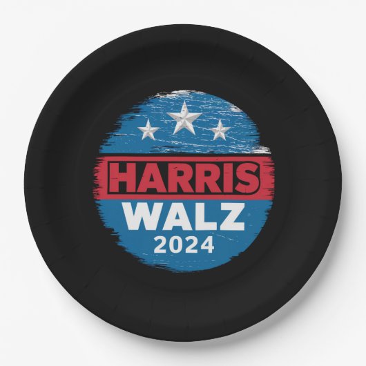 Assiettes En Carton Harris Walz 2024 Election Kamala Harris Tim Waltz (Devant)