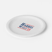 Assiettes En Carton Harris Walz 2024 Le président Kamala Harris Tim Wa (Angle)