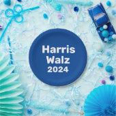 Assiettes En Carton Harris / Walz Campagne présidentielle 2024 (Fête)