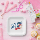 Assiettes En Carton Harris Walz Élection 2024 (Fête)