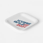 Assiettes En Carton Harris Walz Élection 2024 (Angulaire)
