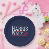 Assiettes En Carton Harris Walz Election 2024 I (Fête)
