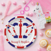 Assiettes En Carton Harry & Meghan Crown | Célébration du Mariage roya (Fête)