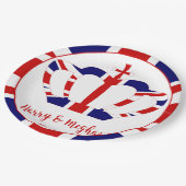 Assiettes En Carton Harry & Meghan Crown | Célébration du Mariage roya (Angle)