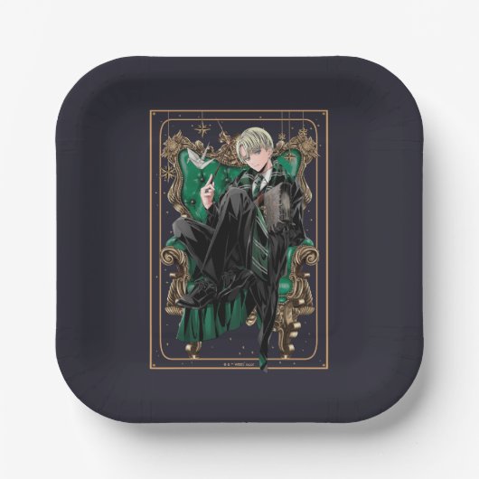 Assiettes En Carton HARRY POTTER™ | Anime Draco Malfoy Assis (Recto)
