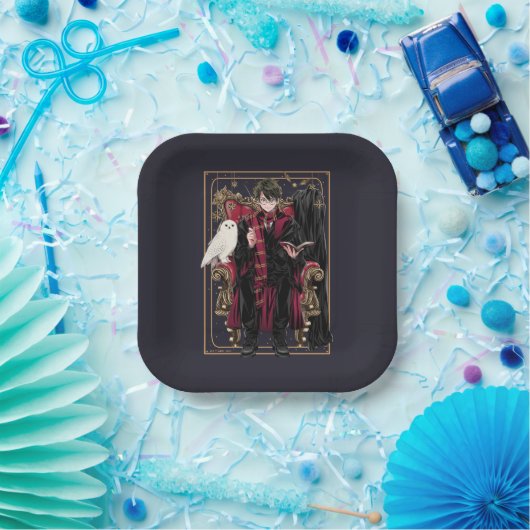 Assiettes En Carton HARRY POTTER™ | Anime HARRY POTTER™ assis (Fête)