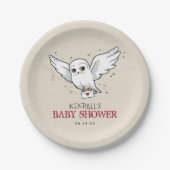 Assiettes En Carton Harry Potter | Baby shower Hedwig (Devant)