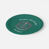 Assiettes En Carton Harry Potter | Blason de Serpentard Vert (Angle)