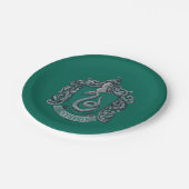 Assiettes En Carton Harry Potter | Blason de Serpentard Vert (Angle)
