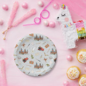 Assiettes En Carton Harry Potter Cartoon Hogwarts Pattern (Fête)