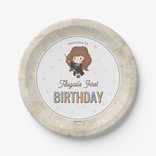 Assiettes En Carton Harry Potter Chibi Hermione Wizard Birthday (Devant)