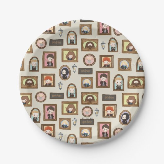 Assiettes En Carton HARRY POTTER™ Chibi Image Frame Motif (Devant)