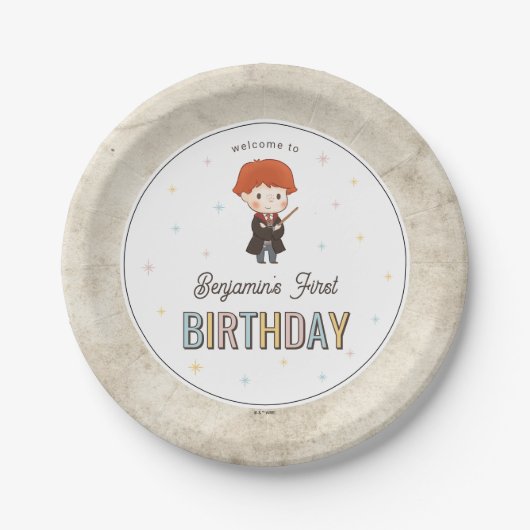 Assiettes En Carton Harry Potter Chibi Ron Weasley Wizard Birthday (Devant)