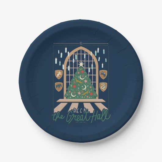 Assiettes En Carton Harry Potter | Deck the Great Hall (Devant)