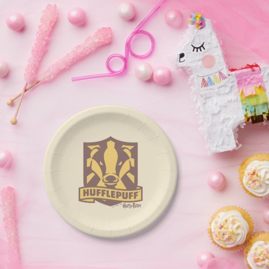 Assiettes En Carton HARRY POTTER™ | Été Magique HUFFLEPUFF™ Crest (Fête)