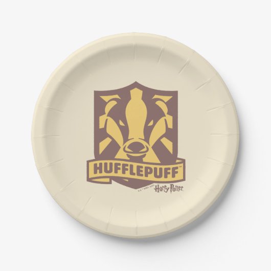 Assiettes En Carton HARRY POTTER™ | Été Magique HUFFLEPUFF™ Crest (Devant)