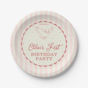 Assiettes En Carton Harry Potter Hedwig Rose Anniversaire Magique