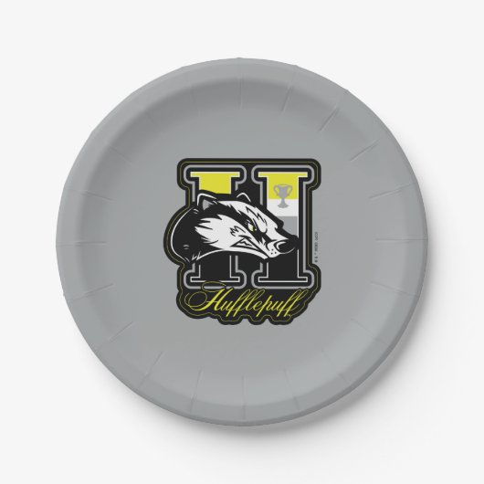 Assiettes En Carton HARRY POTTER™ | HUFFLEPUFF™ Badge sportif (Devant)