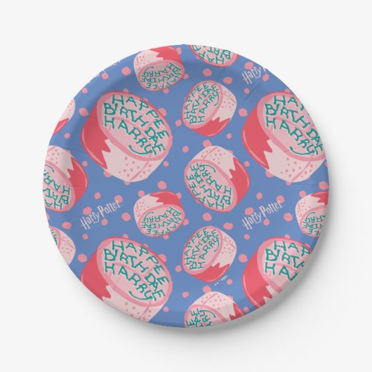 Assiettes En Carton HARRY POTTER™ Motif de gâteau d'anniversaire (Devant)