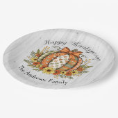 Assiettes En Carton Harvest Grace Thanksgiving  (Angle)