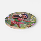 Assiettes En Carton Hauʻoli Hula Princess (Angle)