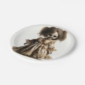 Assiettes En Carton Hauné Éffrayante poupée Halloween Costume Party (Angle)