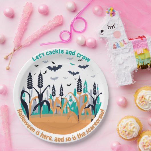 Assiettes En Carton Haunted Halloween Corn Field (Fête)