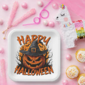 Assiettes En Carton Haunted Harvest Shadows (Fête)