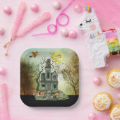 Assiettes En Carton Haunted House Halloween Party (Fête)