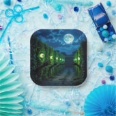 Assiettes En Carton Haunween Halloween Hedge Horror (Fête)