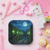 Assiettes En Carton Haunween Halloween Hedge Horror (Fête)