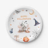 Assiettes En Carton Hauny House Happy Halloween (Devant)