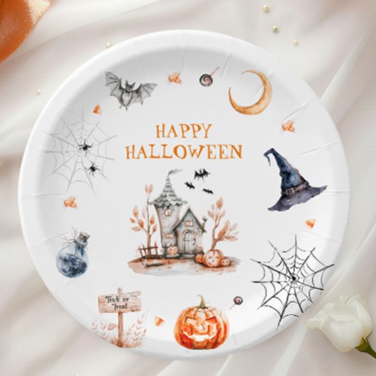 Assiettes En Carton Hauny House Happy Halloween