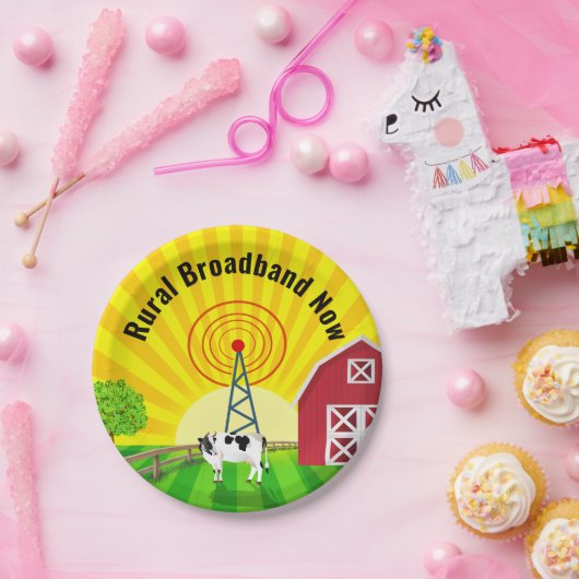 Assiettes En Carton Haut débit rural maintenant (Fête)