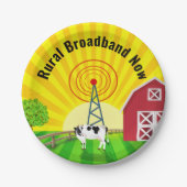 Assiettes En Carton Haut débit rural maintenant (Devant)