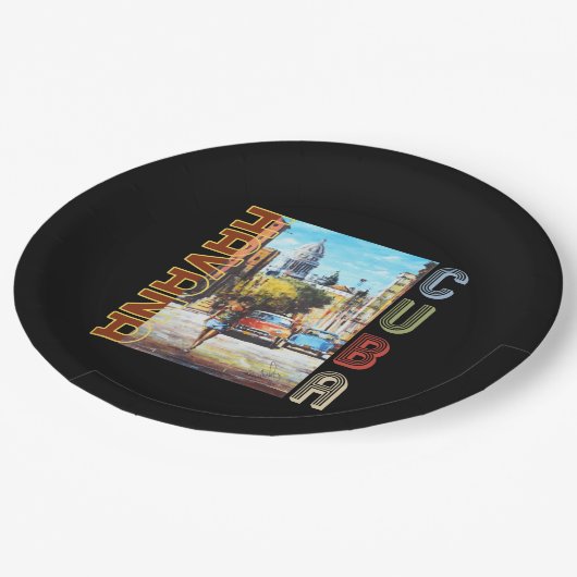 Assiettes En Carton Havana Cuba Art - Capitale nationale (Angle)