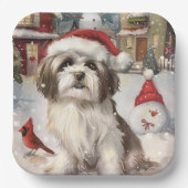 Assiettes En Carton Havanais Winter Wonderland Noël Joie (Recto)