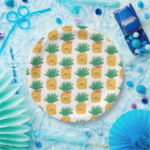 Assiettes En Carton Hawaii mignon ananas Tropical Anniversaire (Fête)