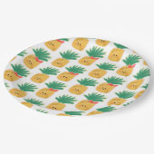 Assiettes En Carton Hawaii mignon ananas Tropical Anniversaire (Angle)