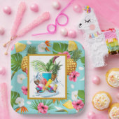 Assiettes En Carton Hawaiian Feast  (Fête)