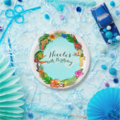 Assiettes En Carton Hawaiian Tropical Summer Things Frame Luau Party (Fête)